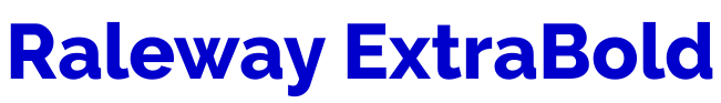 Raleway ExtraBold フォント